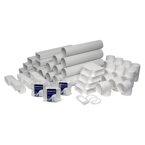 plastic rectangular 110x55mm, round system Ø100mm