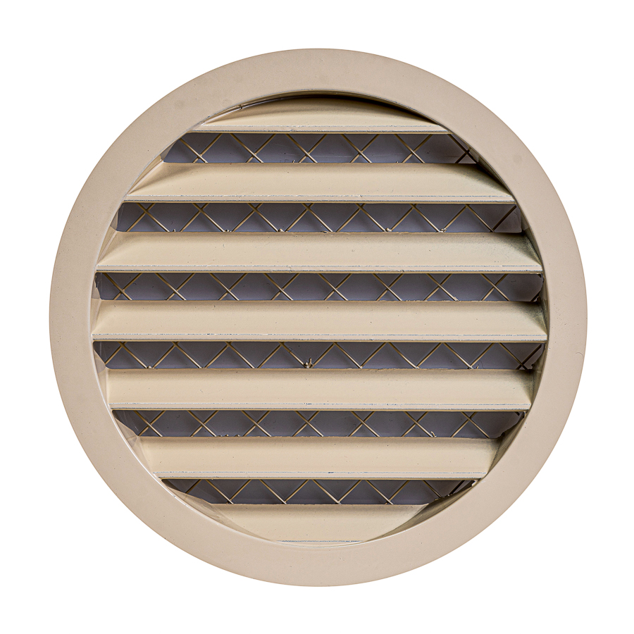 grille aluminium alloy, Ø125mm, beige
