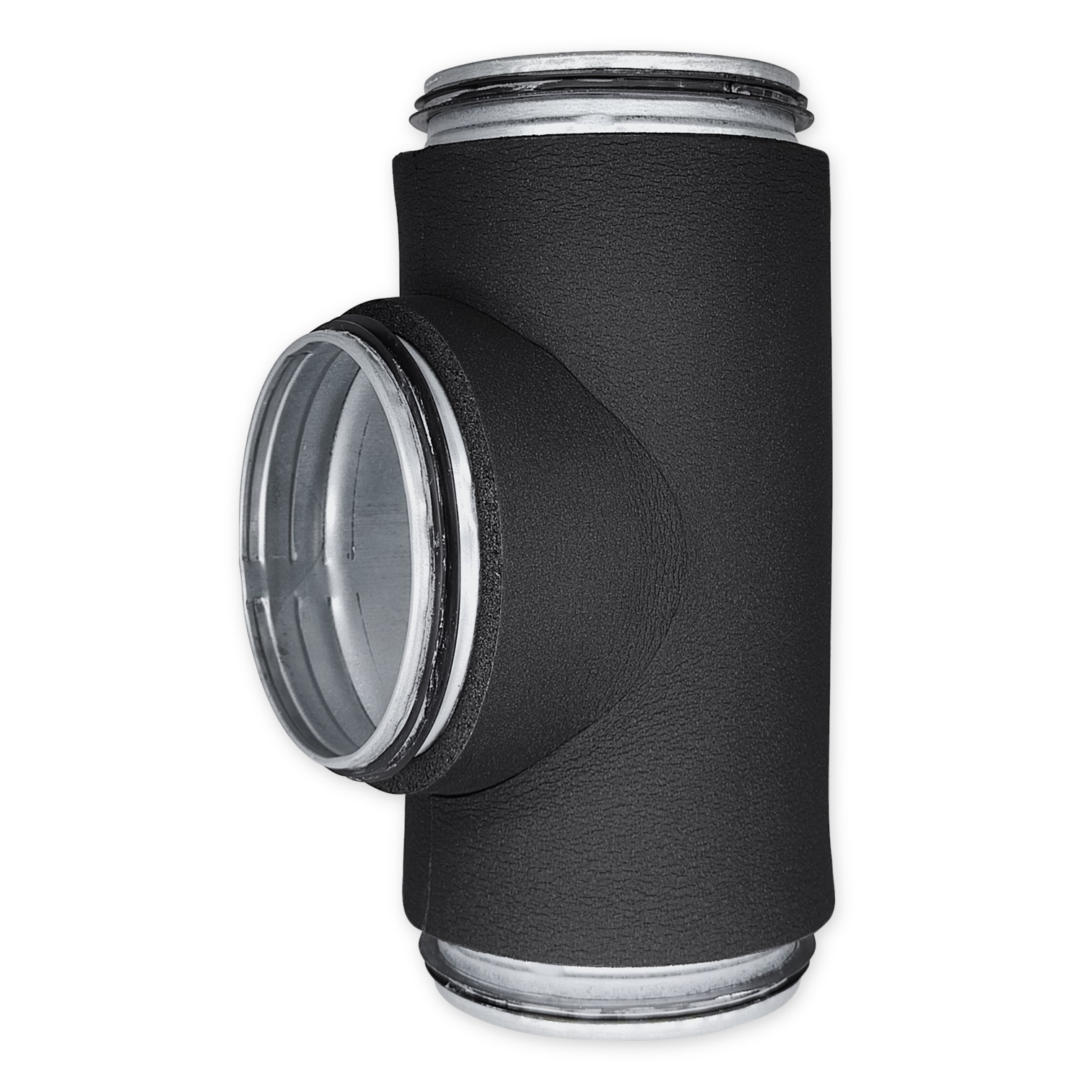 pre-insulated T-joint metal, Ø125-Ø125mm with gaskets, extruded, isolation 9mm