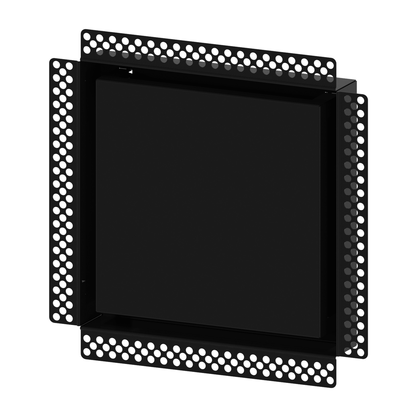 diffuser metal, flush-mounted, 250x250mm - Ø125mm, black